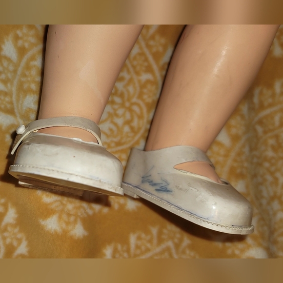 VTG 1950s IDEAL SAUCY WALKER 22" GIRL DOLL w PINK DRESS, BROWN HAIR, BLUE EYES - Picture 7 of 16